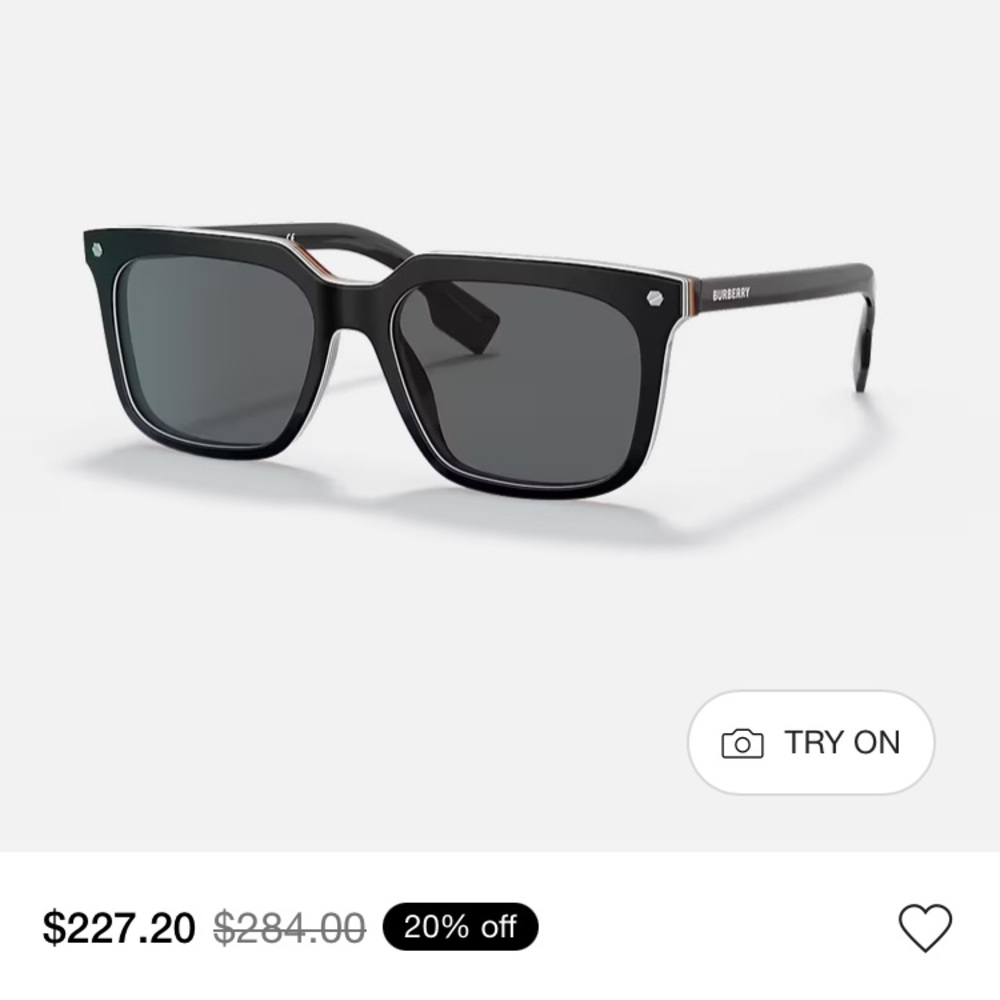 Burberry Black Rectangular Sunglasses - image 2